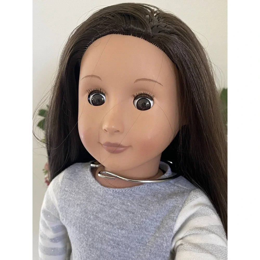 Our Generation Doll Battat H1800-01 Brown Hair Brown Eyes Outfit Shoes Purse EUC